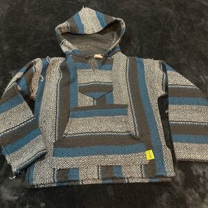 Baja Stylish Kids Hooded Jacket - Blue, Black and Gray